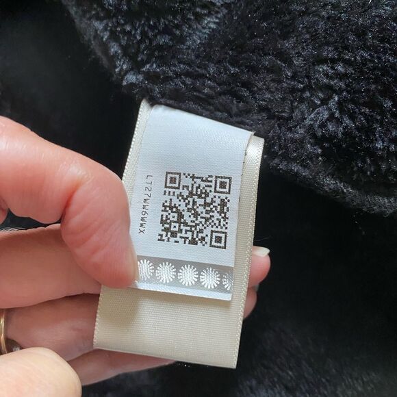 Ugg Fuzzy Open Front Cardigan Jacket Black Womens Size Small - Picture 8 of 9